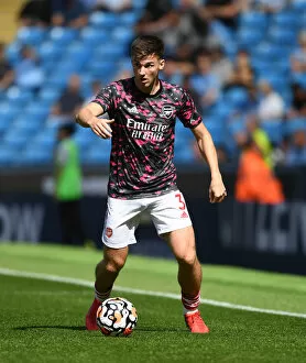 Manchester City v Arsenal 2021-22 Collection: Arsenal's Kieran Tierney Gears Up for Manchester City Showdown: Premier League 2021-22