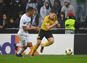 Arsenal's Kieran Tierney Goes Head-to-Head with Vitoria Guimaraes Victor Garcia in Europa League Showdown