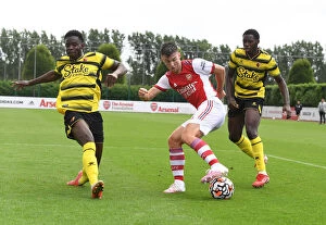 Images Dated 28th July 2021: Arsenal's Kieran Tierney in Pre-Season Action Against Watford