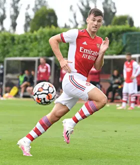 Arsenal's Kieran Tierney in Pre-Season Action: Arsenal vs. Watford, 2021