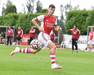 Arsenal's Kieran Tierney in Pre-Season Action: Arsenal vs. Watford, 2021