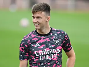 Arsenal's Kieran Tierney Prepares for Arsenal v Millwall Pre-Season Friendly