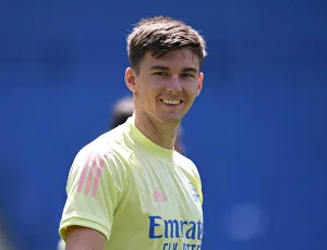 Brighton And Hove Albion V Arsenal 2019-20 Prints: Arsenal's Kieran Tierney Readies for Empty Brighton Clash, 2019-2020 Premier League