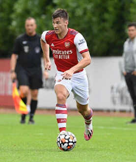Images Dated 28th July 2021: Arsenal's Kieran Tierney Stars in Arsenal's Pre-Season Victory over Watford (2021-22)