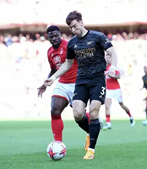 Nottingham Forest V Arsenal 2022-23 Prints: Arsenal's Kieran Tierney vs