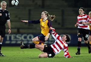 Arsenal Ladies v Doncaster Rovers Belles - League Cup Final 2008-9 Collection: Arsenal's Kim Little and Amy Turner Shine in 5-0 League Cup Final Victory over Doncaster Rovers