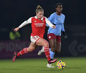 Arsenal Women V Manchester City Women - Conti Cup 2022-23 Prints: Arsenal's Kim Little Faces Off Against Manchester City in FA WSL Cup Semi-Final Showdown