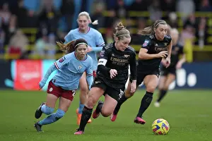 Manchester City Women V Arsenal Women 2022-23 Prints: Arsenal's Kim Little Faces Off Against Manchester City's Yui Hasegawa in FA Women's Super League Clash