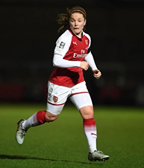 Arsenal Women V Manchester City Ladies - Continentail Cup Final Prints: Arsenal's Kim Little Fights for Victory in Continental Cup Final against Manchester City Ladies
