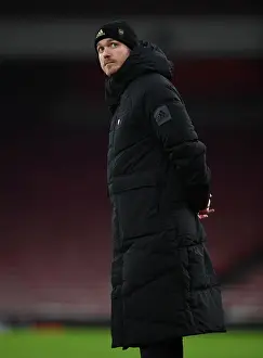 Arsenal Women V Olympique Lyonnais 2022-23 Prints: Arsenal's Kim Little: Focus and Determination Before Champions League Clash with Olympique Lyonnais (December 2022)