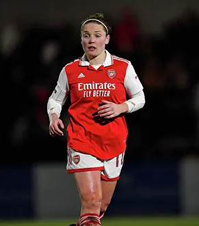 Arsenal Women V Manchester City Women - Conti Cup 2022-23 Prints: Arsenal's Kim Little Goes Head-to-Head with Manchester City in FA WSL Cup Semi-Final Clash