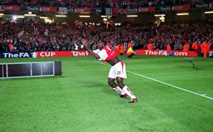 Arsenal V Southampton FA Cup Final Prints: Arsenal's Kolo Toure Celebrates FA Cup Victory with Epic Backflip
