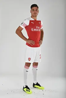 Arsenal's Konstantinos Mavropanos at 2018/19 First Team Photo Call