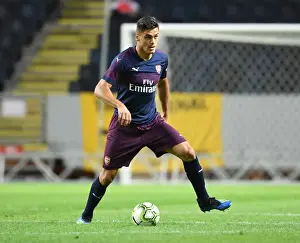 Arsenal V SS Lazio 2018-19 Prints: Arsenal's Konstantinos Mavropanos in Action against SS Lazio during Pre-Season Friendly in Stockholm