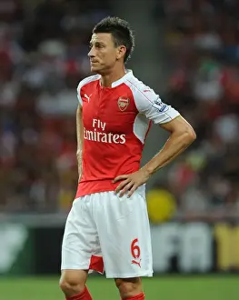 Arsenal's Koscielny in Action at 2015 Asia Trophy against Everton, Singapore