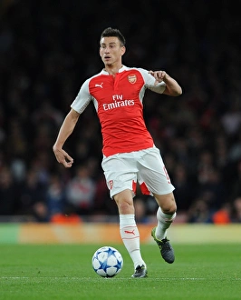 Arsenal's Koscielny in Action: Arsenal vs. Olympiacos, 2015 Champions League
