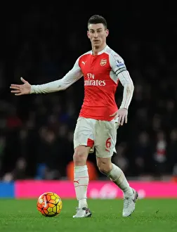 Arsenal V Southampton 2015-16 Prints: Arsenal's Koscielny in Action: Arsenal vs Southampton at Emirates Stadium (2016)