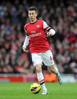Arsenal V Stoke City 2012-13 Prints: Arsenal's Koscielny in Action: Arsenal vs Stoke City (2013)