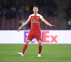 Napoli V Arsenal 2018-19 Prints: Arsenal's Koscielny in Action: Europa League Showdown against Napoli, 2019