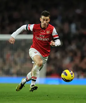Arsenal V Fulham 2012-13 Prints: Arsenal's Koscielny in Action: Premier League 2012-13 - Arsenal vs Fulham