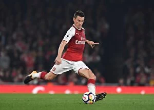Arsenal v West Bromwich Albion 2017-18 Collection: Arsenal's Koscielny in Action Against West Bromwich Albion, Premier League 2017-18