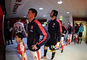 Arsenal V West Bromwich Albion 2016-17 Prints: Arsenal's Koscielny and Cech Prepare for West Bromwich Albion Clash (2016-17)