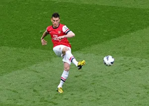 Arsenal V Manchester United 2012-13 Prints: Arsenal's Koscielny Faces Manchester United in Premier League Showdown
