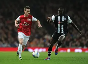 Arsenal's Koscielny Outmaneuvers Newcastle's Ba in Premier League Clash