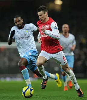 Arsenal's Koscielny Overpowers Aston Villa's Bent in FA Cup Clash