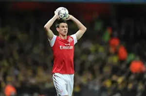 Arsenal V Borussia Dortmund 2011-12 Prints: Arsenal's Koscielny Scores in 2-0 Victory over Borussia Dortmund in UEFA Champions League (2011)