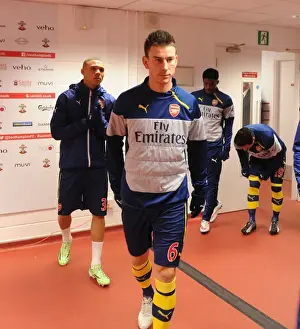 Southampton V Arsenal 2014-15 Prints: Arsenal's Koscielny in the Tunnel: Focus and Determination Before Southampton Showdown (2014-15)