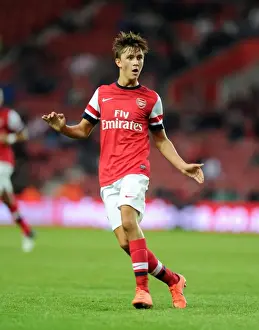Southampton V Arsenal 2012-13 - Pre Season Prints: Arsenal's Kris Olsson in Action: Southampton Pre-Season Clash (2012-13)