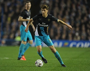 Sheffield Wednesday V Arsenal - Capital One Cup 2015-16 Prints: Arsenal's Krystian Bielik in Action during Capital One Cup Clash against Sheffield Wednesday