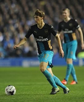 Images Dated 27th October 2015: Arsenal's Krystian Bielik in Action against Sheffield Wednesday in Capital One Cup