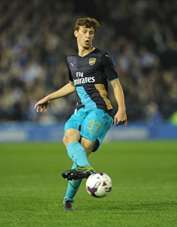 Sheffield Wednesday V Arsenal - Capital One Cup 2015-16 Prints: Arsenal's Krystian Bielik in Action against Sheffield Wednesday in Capital One Cup