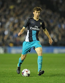 Sheffield Wednesday V Arsenal - Capital One Cup 2015-16 Prints: Arsenal's Krystian Bielik in Action against Sheffield Wednesday in Capital One Cup