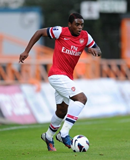 Arsenal U19 V Olympique De Marseille - NextGen 2012-13 Prints: Arsenal's Kyle Ebecilio Goes Head-to-Head with Marseille in NextGen Series