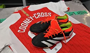 Arsenal Women V Everton Women 2023-24 Prints: Arsenal's Kyra Cooney-Cross Gears Up for Barclays Super League Showdown Against Everton in New Adidas Boots