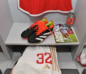 Arsenal Women V Everton Women 2023-24 Prints: Arsenal's Kyra Cooney-Cross Gears Up for Barclays Super League Showdown in New Adidas Boots