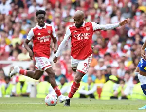 Arsenal V Everton 2021-22 Prints: Arsenal's Lacazette in Action: Premier League Clash Against Everton (2021-22)