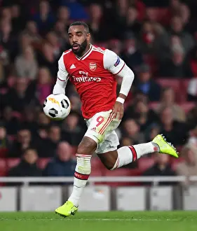 Arsenal's Lacazette in Action against Vitoria Guimaraes in Europa League