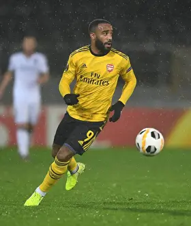 Arsenal's Lacazette in Action against Vitoria Guimaraes in Europa League Group Stage