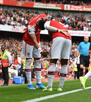 Arsenal's Lacazette and Aubameyang: Unison Goal Celebration in Arsenal's 2019-20 Premier League Opener against Burnley