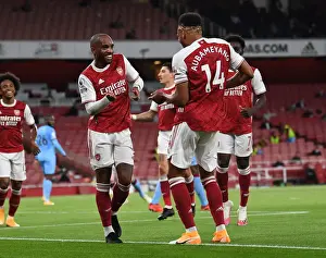 Arsenal's Lacazette and Aubameyang Celebrate Goal Against West Ham United (2020-21)