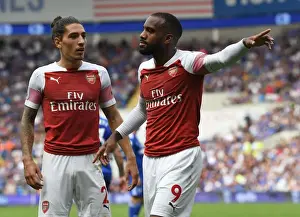 Cardiff City V Arsenal 2018-19 Prints: Arsenal's Lacazette and Bellerin: Triumphant Moment after Scoring Third Goal vs
