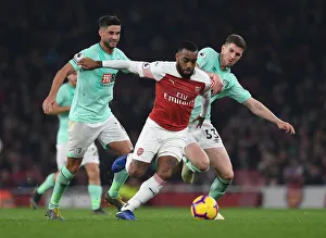 Arsenal V Bournemouth 2018-19 Prints: Arsenal's Lacazette Breaks Through Bournemouth Defense