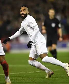 Arsenal's Lacazette in FA Cup Action: Nottingham Forest vs Arsenal (2021-22)