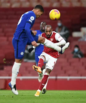 Arsenal v Chelsea 2020-21 Collection: Arsenal's Lacazette Goes Head-to-Head with Chelsea in Premier League Battle (December 2020)