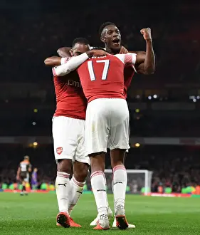 Arsenal V Brentford - Carabao Cup 2018-19 Prints: Arsenal's Lacazette, Iwobi