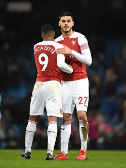 Arsenal's Lacazette and Mavropanos Reunite after Manchester City Clash - Premier League 2018-19